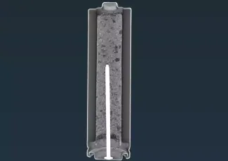 HeliScan Mk2 micro image of the side of a battery