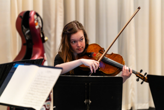 person playing a viola