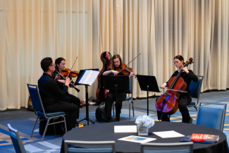 a quartet of musicians playing