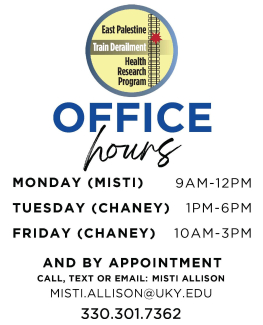 East Palestine Health Research Study Office Hours