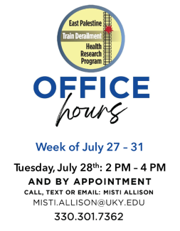 East Palestine Health Research Study Office Hours