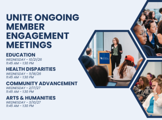 UNITE Ongoing Member Engagement Meetings taking place in Dickey Hall Room 109 October 2026 - March 2027