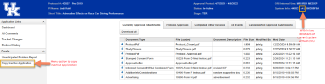 Copy Inactive Application