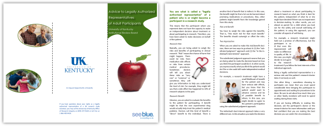 Brochure for LARs of Adult Participants (Medical)