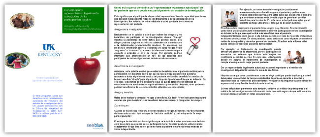 Folleto para LAR de participantes adultos (médico) (español)