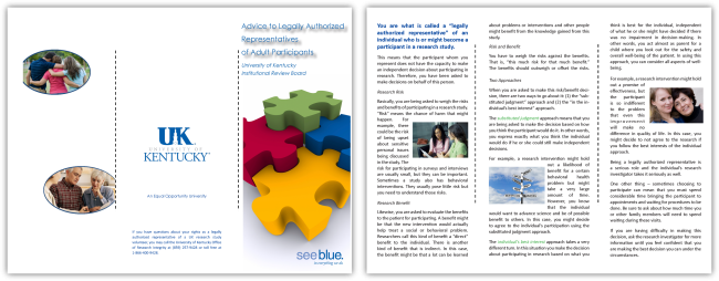 Brochure for LARs of Adult Participants (Nonmedical)