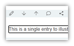 LabArchives Share Entry - hover over entry and select share icon