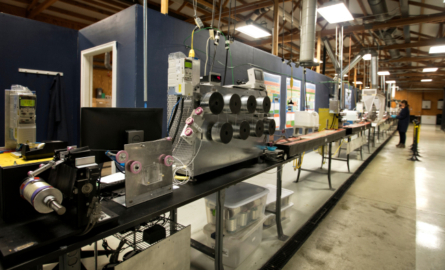 Carbon fiber spin line at CAER