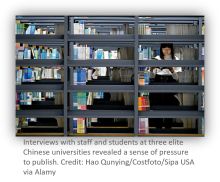 Interviews with staff and students at three elite Chinese universities revealed a sense of pressure to publish. Credit: Hao Qunying/Costfoto/Sipa USA via Alamy
