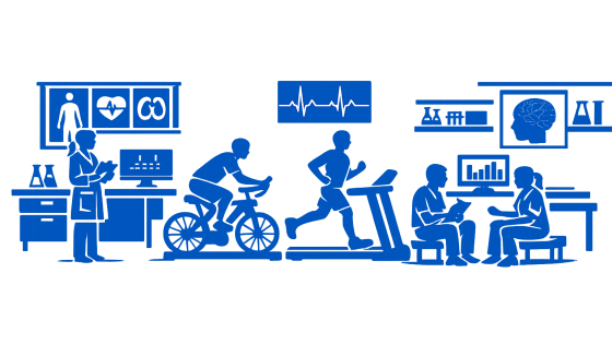 Researchers collecting data on exercise