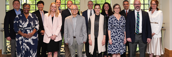 From left: Brian Murtha, Crystal Wilkinson, YuMing Zhang, Melinda Ickes, Matthew Hoch, Feng Li, Ron Zimmer, Allison Gordon, Luciana Shaddox, Ann Morris, Björn Bauer, Christopher Norris and Erin Haynes. Not pictured: Dieter Hennings Yeomans and Michael McKay.