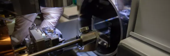 close up of a lab machine